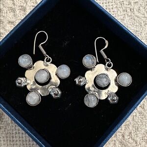 Sterling Silver Moonstone Dangle Earrings